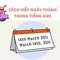 Các Thứ Ngày Tháng Bằng Tiếng Anh