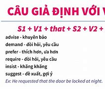 Câu Giả Định Cách